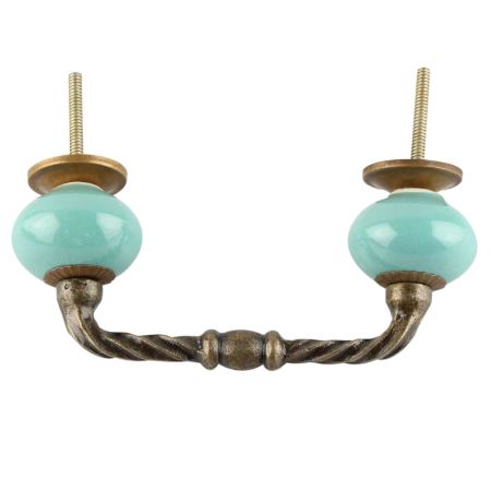 Sea Green Ceramic Cut Bridge Handles